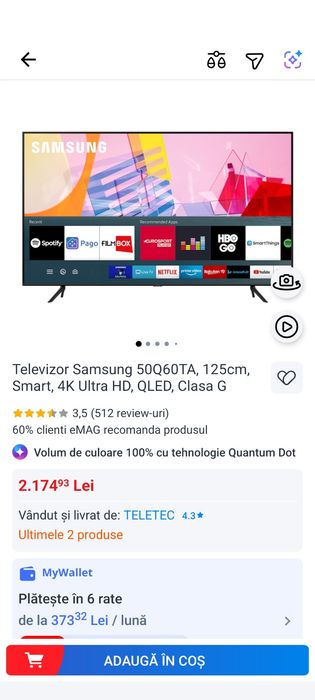 Televizor led Samsung Q Led 4 K
