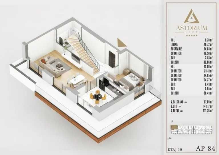 Duplex 5 Camere | Intimitate și Confort în Astorium Life | Comision 0%