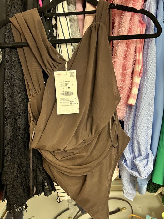 Кафяво боди Zara - ново - L