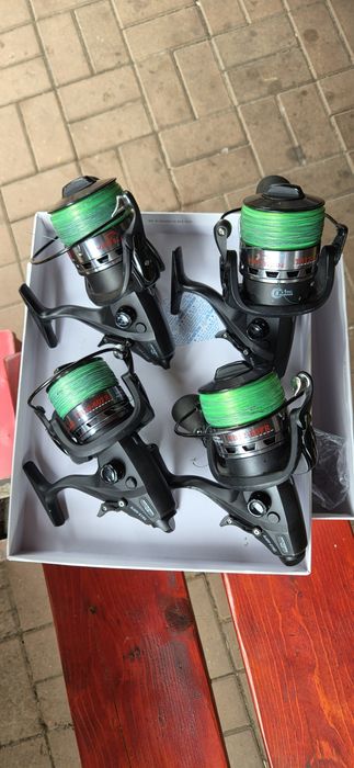 Set 4 Mulinete Crap Wind Blade TB12-60FR Baitrunner + Fir Tazura 0.30 + Înaintaș