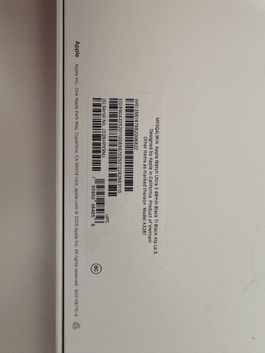 2026 Apple Watch Ultra 3 Black 49mm
