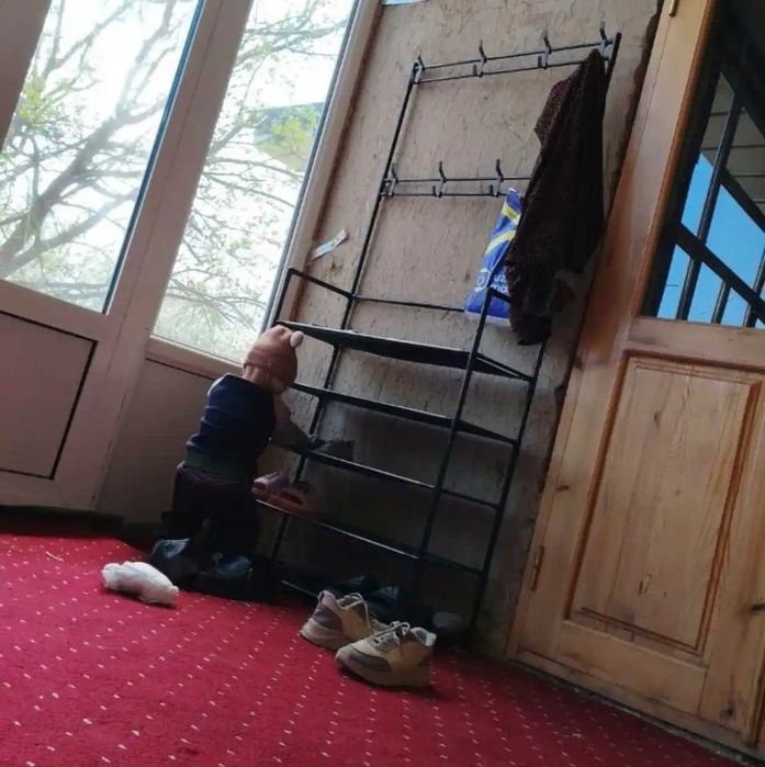 Вешалка напольная для одежды с 5 полками для обуви