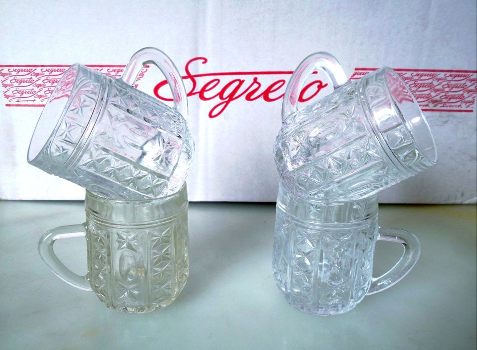 Кружки хрустальные "Узор". СССР.