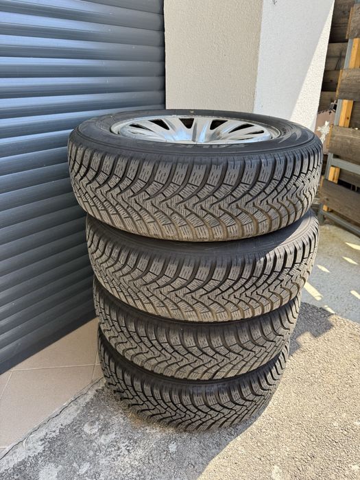 Set roți complete iarna, 215/65R17, Falken, alcar tablă, Skoda