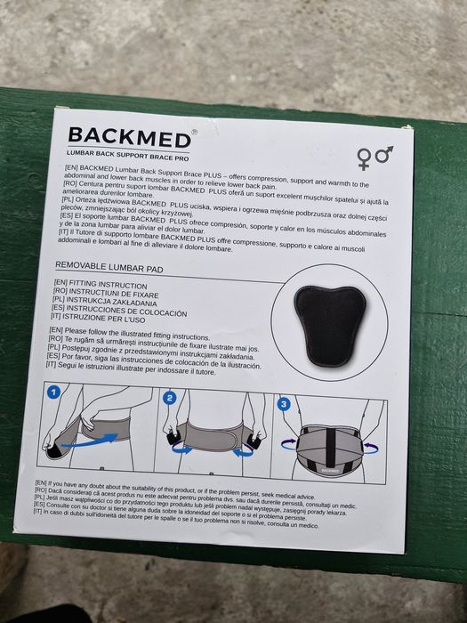 Centura pentru suport lombar Backmed Pro - LB-2 Dublu, mărime S-M