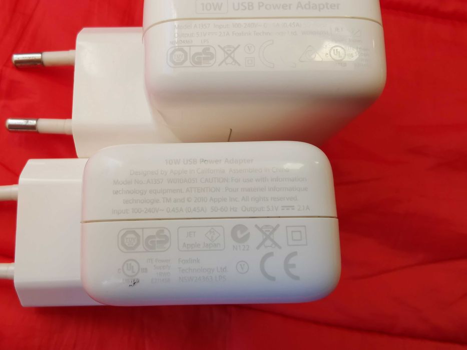 Incarcator iPad 10W USB Power Adapter 5V-2.1A APPLE  original A1357