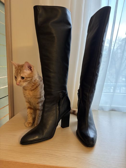 Zara Ботуши естествена кожа