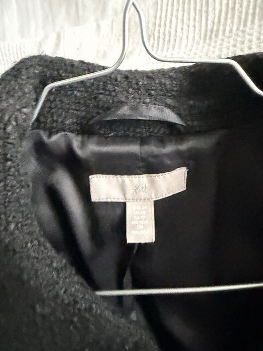 H&M Черно сако от букле XS