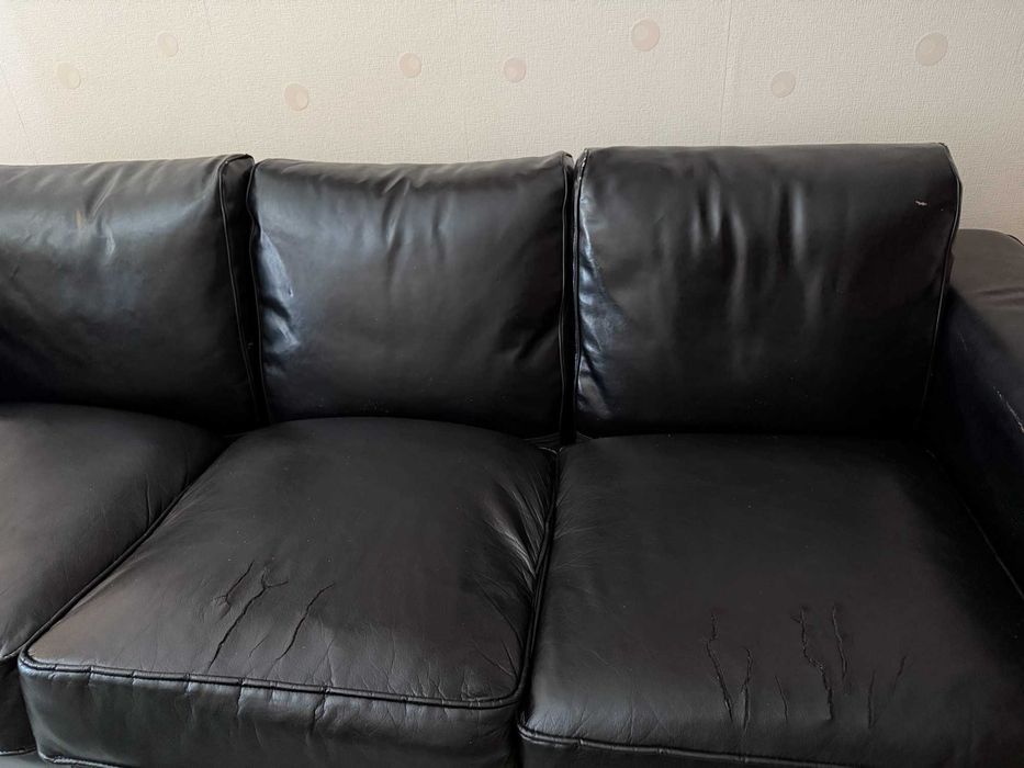 холна гарнитура кожена мека мебел