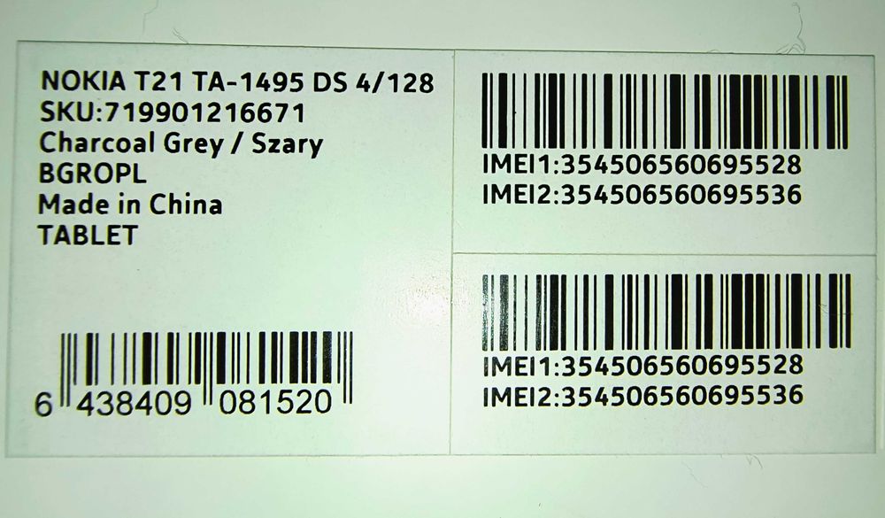Tabletă Nokia T21 4G (SIM), 128GB, Grey-Ca Nouă (10/10), Cutie + Husă