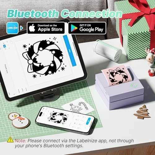 Нов Bluetooth стикер принтер за телефон Labelnize PM290 3 ролки хартия