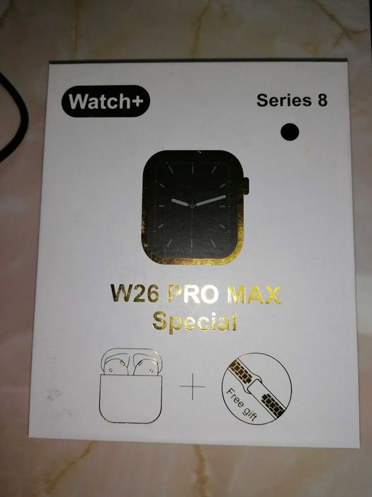 Set ceas W26 PRO MAX SERIES 8 si casti bluetooth