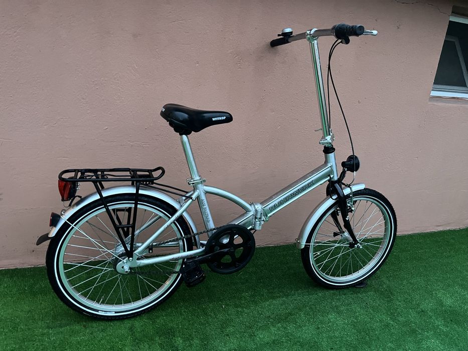 Като Нов Сгъваем Алуминиев Велосипед  20цола 3ск.Вътрешни