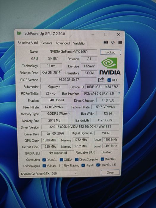 Gigabyte Gtx 1050 2gb