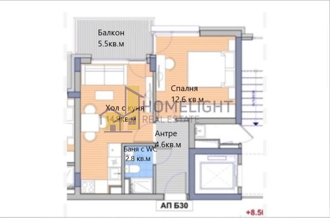 Продава се Двустаен апартамент в София, Малинова долина - 60 кв.м за 2200 €/кв.м - Снимка #3
