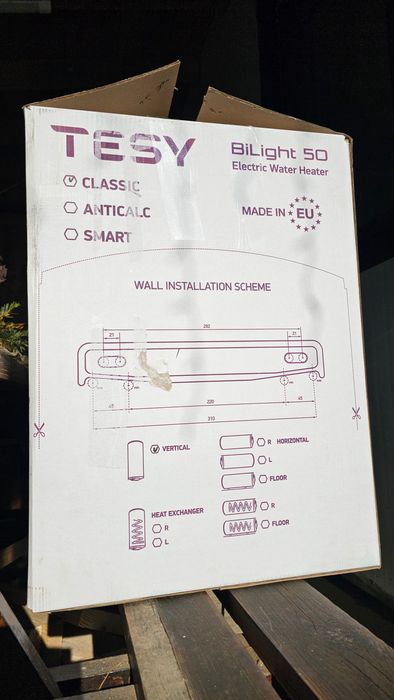 Boiler electric TESY BiLight GCV 504420 B11 TSR, 50l, 2000W, alb