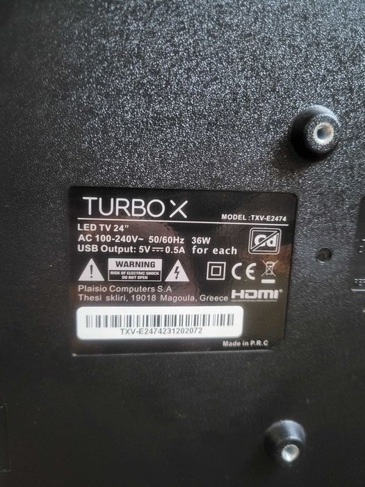 Плазмен Телевизор Turbo x 24 инча