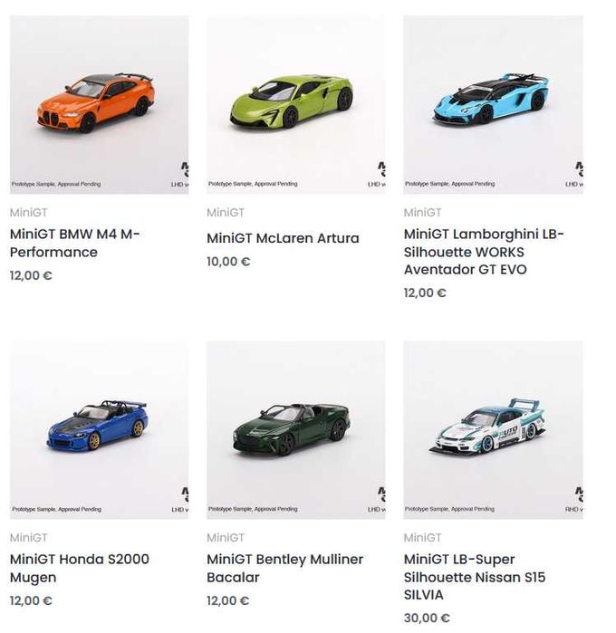 Matchbox, MiniGT, Sparky, Tarmac Works, Tomica, Welly (1:64 нови)