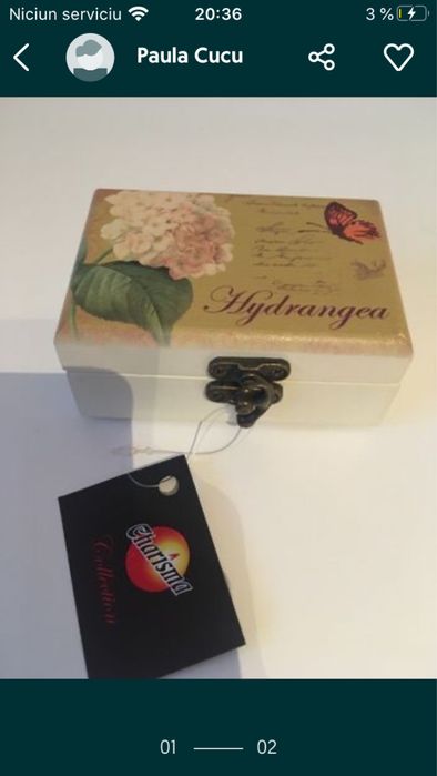 cutiuta pentru bijuterii, din lemn, Charisma