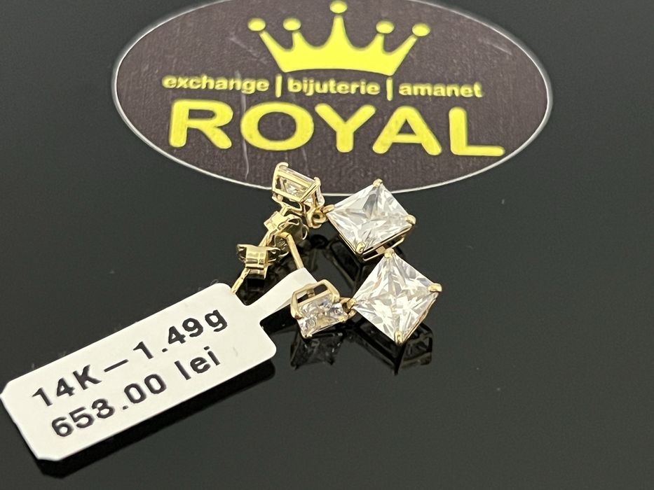 Bijuteria Royal CB : Cercei dama aur 14K  1,49 grame