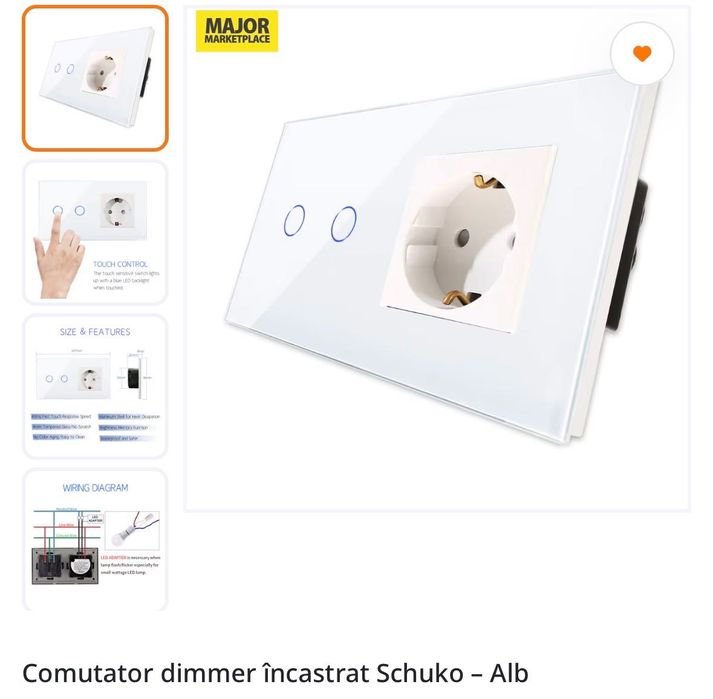 Vand intrerupatoare touch, wifi si prize de sticla