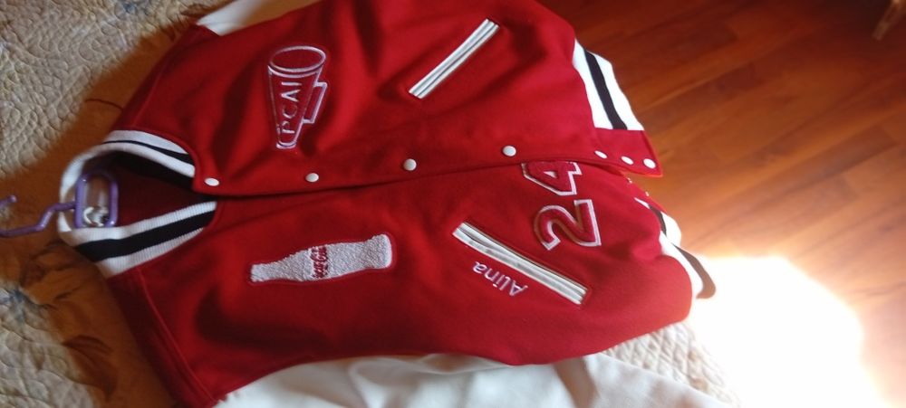 Geacă de colegiu originală Coca Cola  (Personalizată