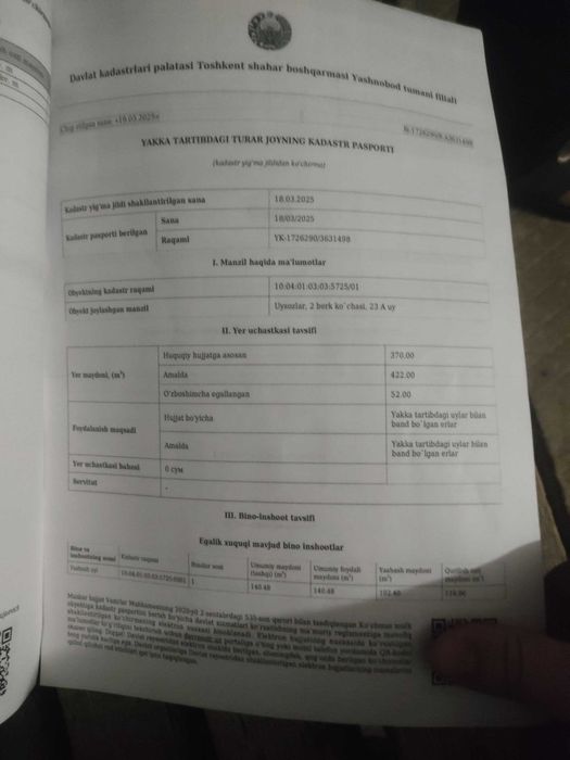 Новый дом в Яшнабадском районе на 4 сотки в дол дороги