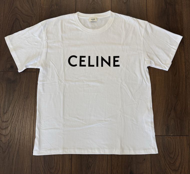 Celine logo T-shirt white