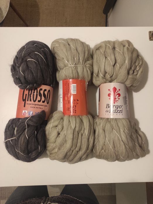 Lână 100% extra groasă (tricotat, croșetat)