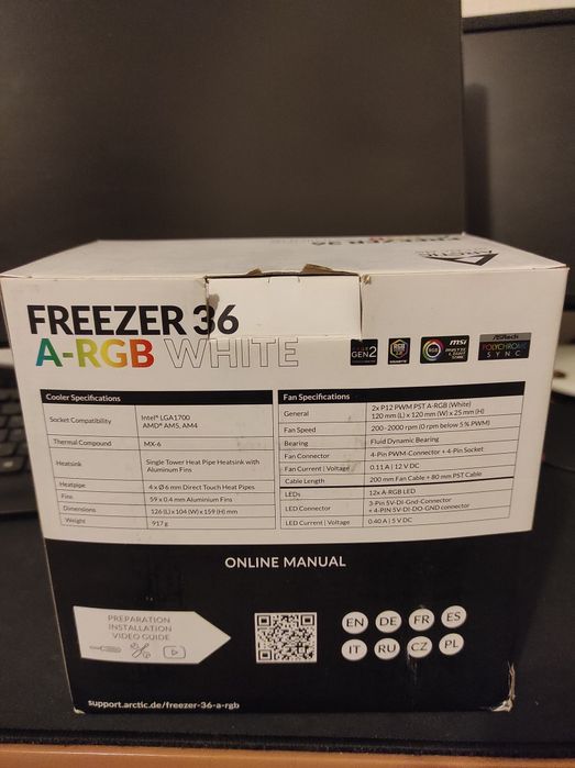 Arctic freezer 36 A-RGB WHITE
