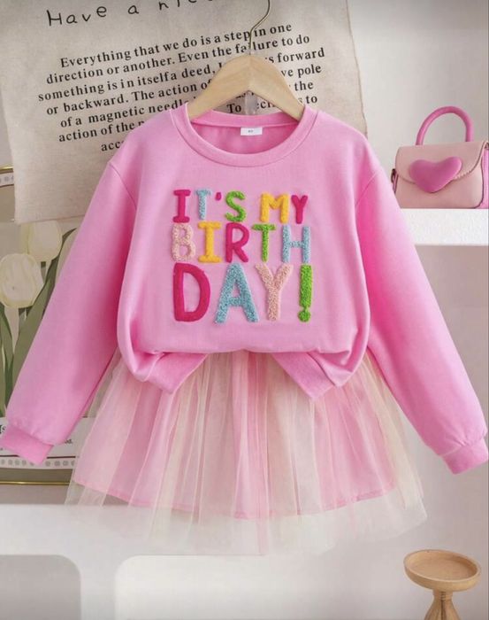 Розов комплект, розова диадема, розови уши за дете 3-4г