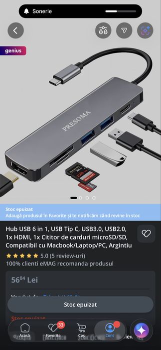 Vând Hub 6 în 1