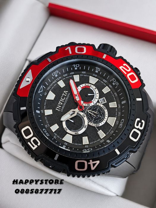 INVICTA Commandor Titanium Red 71 mm, Инвикта нов мъжки часовник