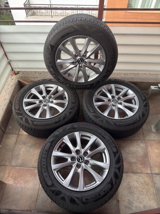 4 ЧИСТО НОВИ ЛЕТНИ ГУМИ 215/60/16 + ДЖАНТИ ЗА МАЗДА