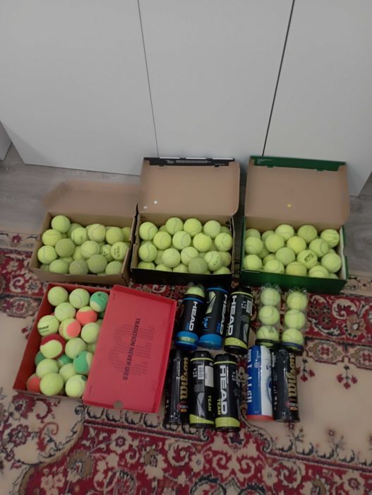 Теннисные мячи. Использованные