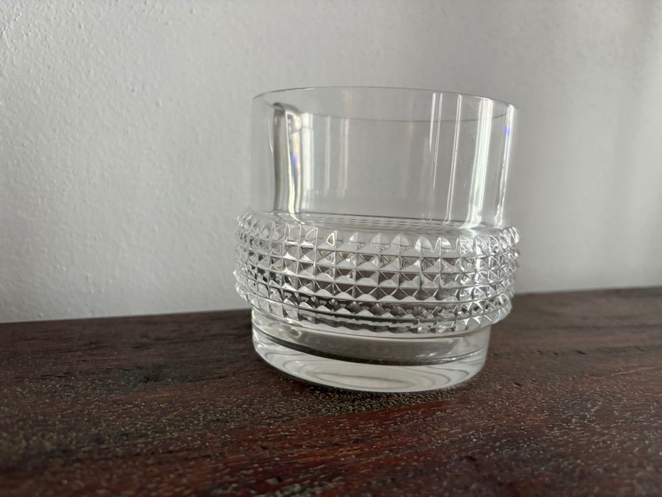 recipient bar frapieră Art Deco Peill & Putzler din cristal cu clește