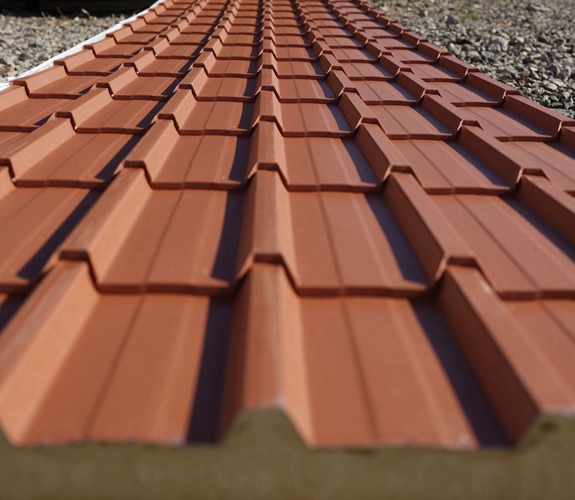 Imitatie Tigla Gri antracit panouri sandwich acoperis