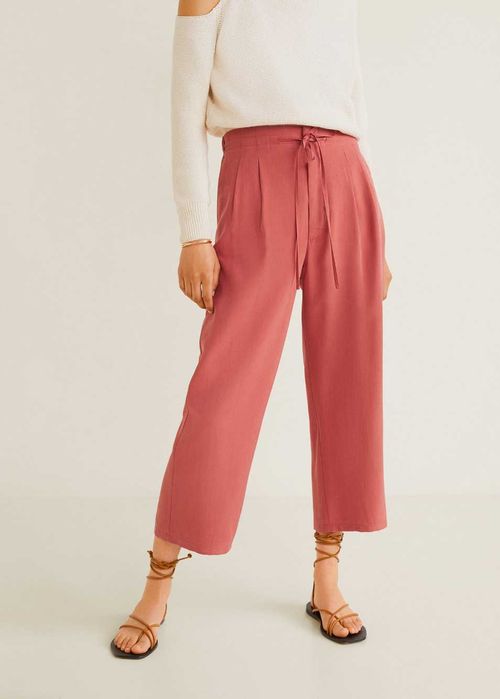 Pantaloni Mango cropped noi, cu eticheta