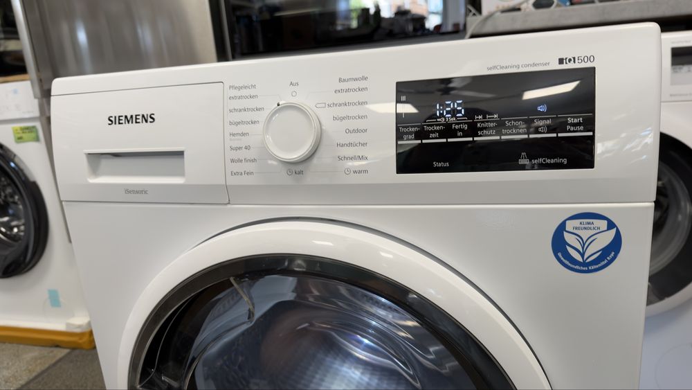 Сушилня с термопомпа ,Инверторен мотор ,SIEMENS iQ500 WT45W4B2 | 8 КГ | ТЕРМОПОМПА | SELFCLEANING CONDENSER | AUTODRY