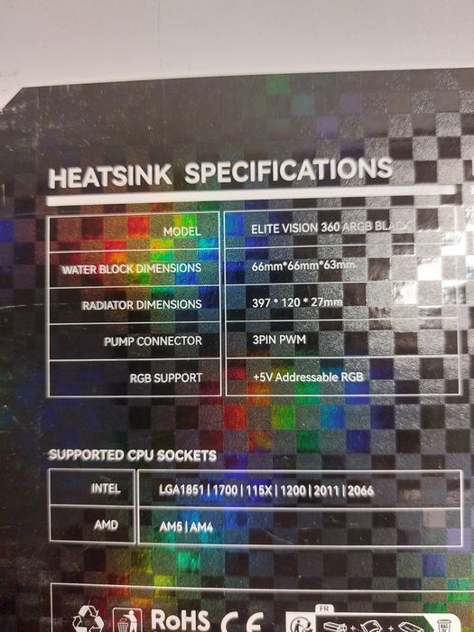 Cooler cu display mare Thermalright Elite Vision 360 argb black,open b