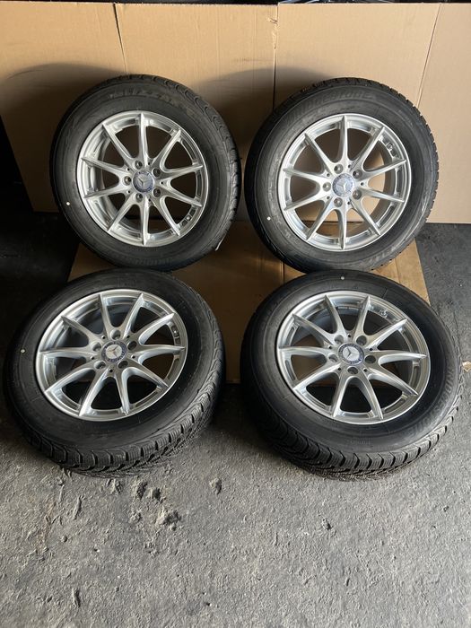 4 jante de mercedes cu anvelope 225/55/16 Bridgestone NoI