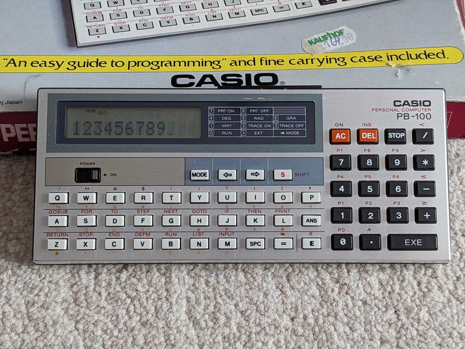 Casio PB100 cu Basic, in cutie in stare buna, 170 RONi