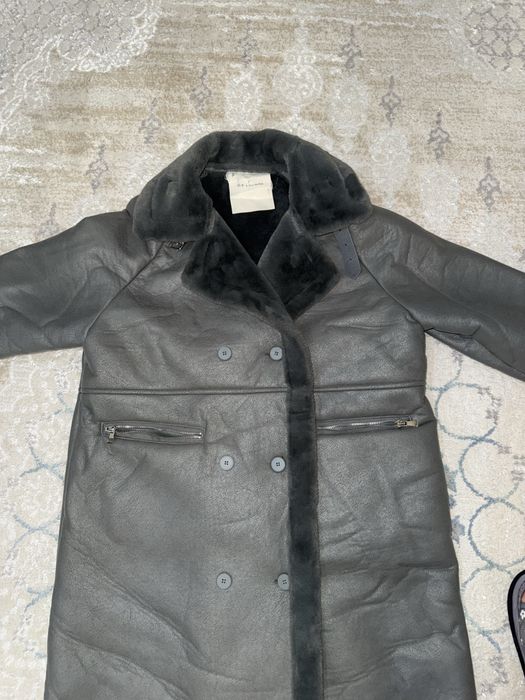 Продам дубленку цвета графит