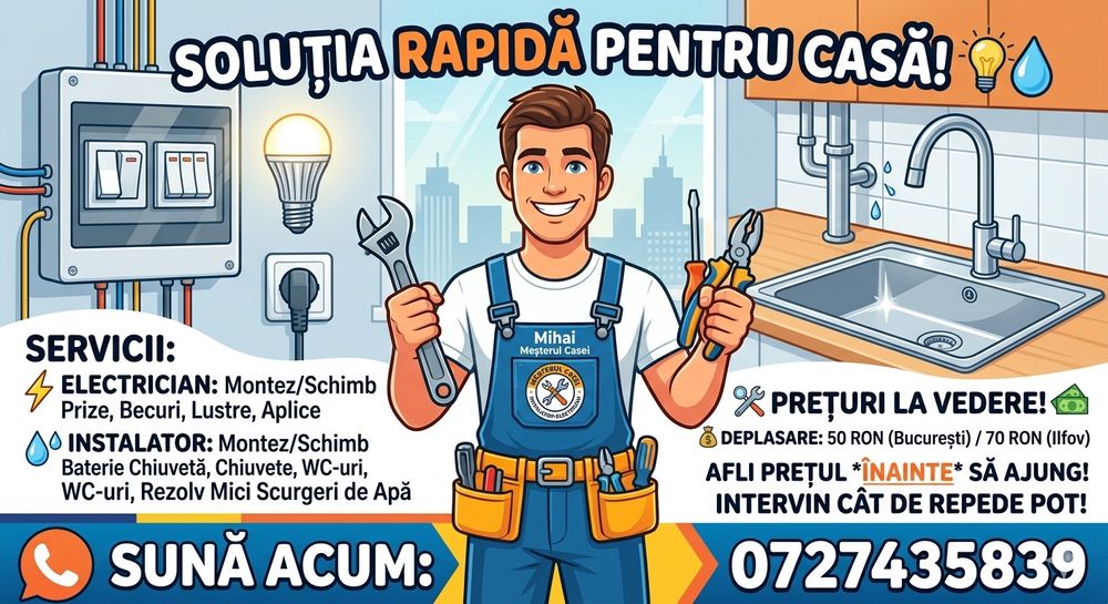 Anunț pentru cei care au rămas în pană de curent sau cu apa la genunchi!