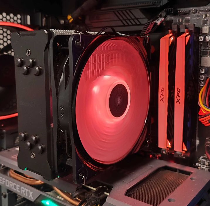 Кулер башенный 180W Красная подсветка для процессора DeepCool LGA1200