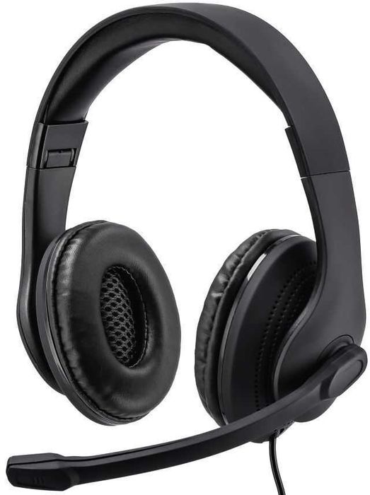 Căști cu microfon Hama - HS-USB300, negre