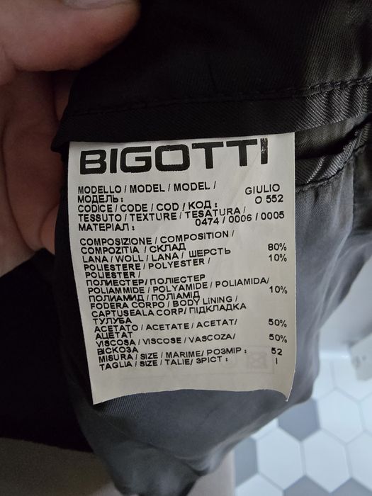 Palton Bărbătesc din lana Bigotti