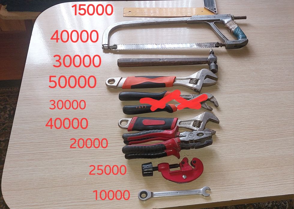 Ключи разводные  и другие инструменты