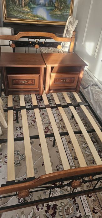 Кровать полуторка с тумбами