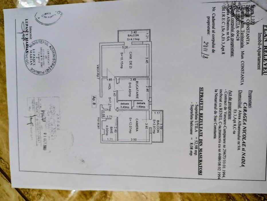 Proprietar Închiriez apartament 2 camere  Termen lung